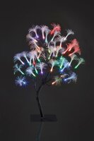 LED-Baum mit Fiberoptikblüten, 40 LEDs RGB, Innen-Trafo