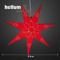Paper star red, DM 60cm