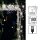 80-pcs. LED-Ball-Lightchain, cold white LEDs, black cable, with Timer, Outdoor Trafo