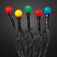 80-pcs. LED-Ball-Lightchain, coloured LEDs, black cable,...
