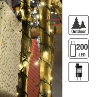 200-pcs. LED-Lightchain, warm-white LEDs,  Outdoor-Transfomer