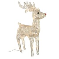 LED-Reindeer, 60 LEDs, warm-wite, 75 cm high, Outdoor-Transformer.