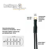 10-pcs. LED-Lightchain, warm-white, geen cable, Euro-Plug