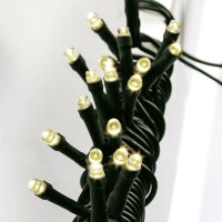 100-pcs. LED-Lightchain, warm-white, green cable, Euro-Plug