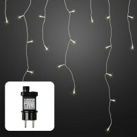 240-tlg. Icicle Curtain, warm-white LEDs, Outdoor-Transformer