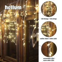 480-pcs. Icicle Curtain, warm-white LEDs, Outdoor-Transformer