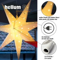 LED-Star white, 60 cm, warm-white  LED inkl, with Outdoor-Transformer