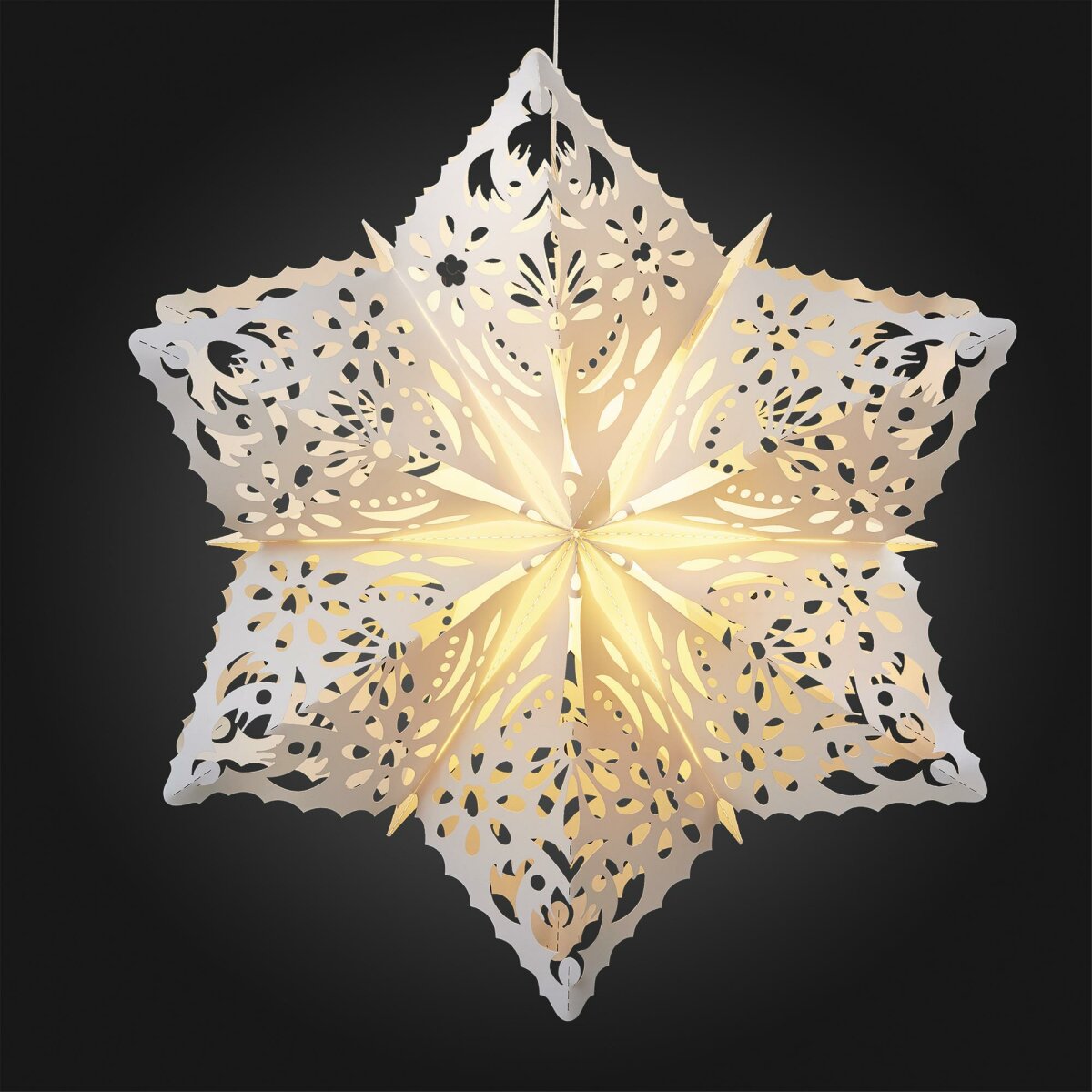 LED- Stern Ø, 56 weiß, cm mit Außen-Trafo Schneeflocken