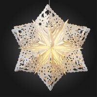 LED- Stern white, 56 cm  Ø, with Snowflakes,...