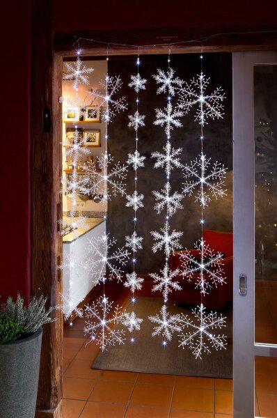 LED-Schneeflocken-Vorhang