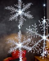 LED-Snowflake-Curtain, 75 warm-white LEDs, with Timer,...
