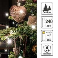 240-pcs. LED-Lightchain "Quick Lights", warm-white, Outdoor-Transformer