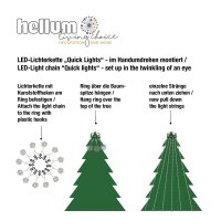 400-pcs. LED-Lightchain "Quick Lights", warm-white LEDs, Outdoor-Transformer