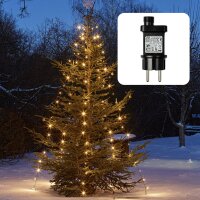 250-pcs. LED Lightchain. Morning Dew  Quick Lightts, warm-white LEDs,  Outdoor Transformer