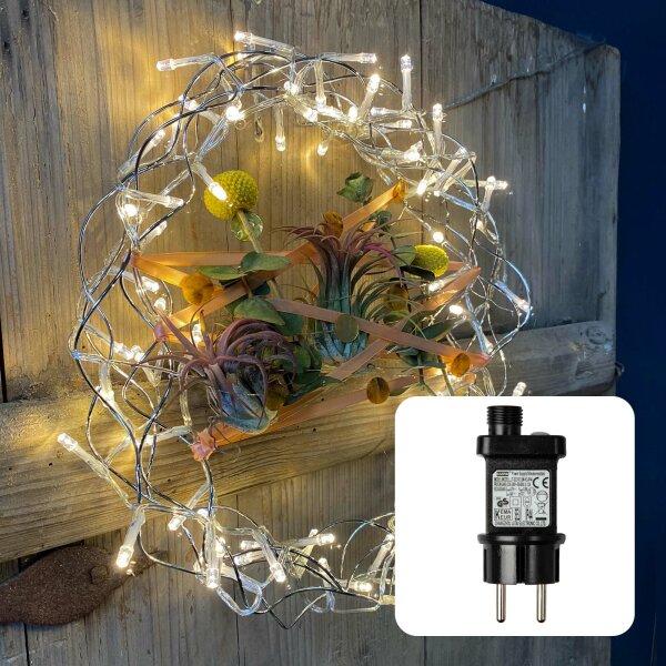 LED-Decowreath, 80 LED warm-white, 30 cm Ø, Outdoor Trafo