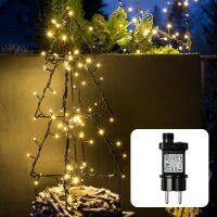LED-Metal rim 2D/3D  Christmas-Tree Motif, 90 warm-white...