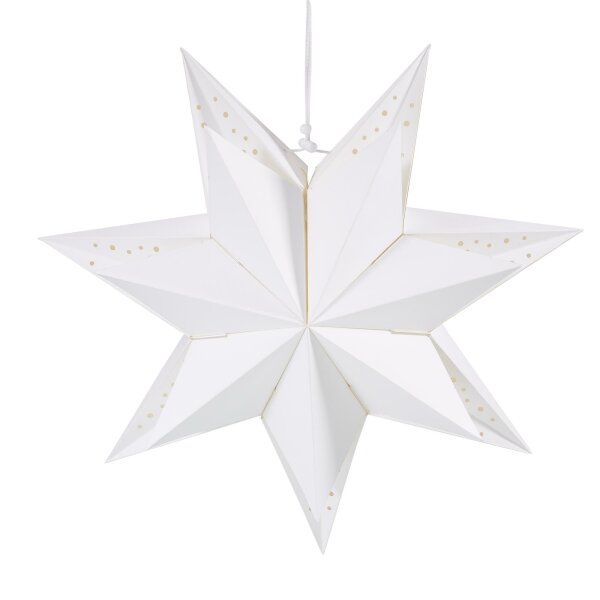 Paper Star white double layered 40 cm  Ø, warm-white, Euro-Plug