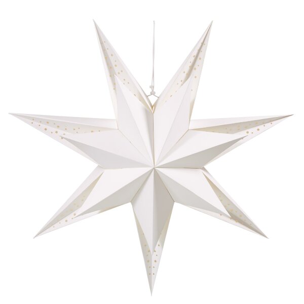 Paper Star white double layered 63 cm  Ø, warm-white, Euro-Plug