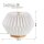 Paper Lamp white, with wooden base, heiht: 24 cm,  ø 36 cm, E14, with bulb