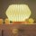 Lampe mit Papierschirm auf Holzsockel, E14, ohne Leuchtmittel