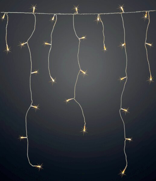240-pcs. LED-App-Icicle Curtain, warm-white, Outdoor-Transformer