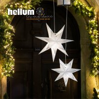 LED Paper Star double layered white 63 cm E14, Outdoor Plug