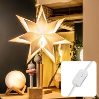 Paper Star white  Ø 45 cm, with wooden base,...