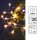 20-pcs. Micro-Lightchain with stars, clear, transparent cable, EU-Plug