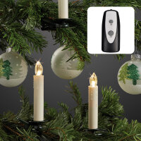 10-pcs. wireless candles,  warm-white LEDs, Basic, Infrared-Remote-Controller