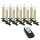 10-tlg. kabellose Kerzen, warm-weiße LEDs, Basis, Infrarot-Fernbediendung