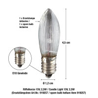 16-pcs. Topcandle-Lightchain, clear bulbs, with EU-Plug, for outdoor