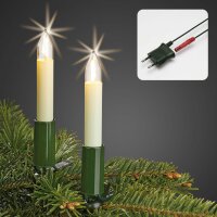 15-pcs. LED-Filament-Shaftcandle-Set, warm-white, indoor, detachable plug