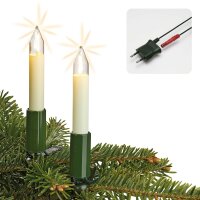 LED-Filament Schaftkerzenkette 15 LEDs warm-weiß, für innen, teilbarer Stecker