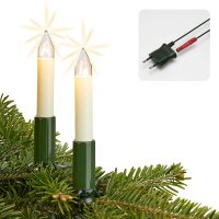 15-pcs. Shaftcandle-Set, clear bulbs, indoor, detachable plug