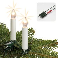 20-pcs. Topcandle Set, clear bulbs, indoor, detachable plug