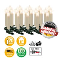 20-tlg. LED-Filament-Topcandle Set, warm-white, indoor,...